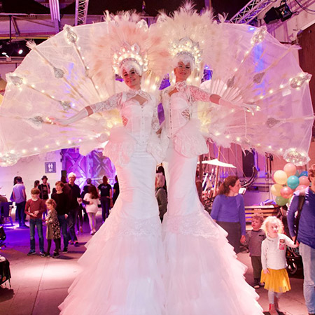 White Peacock Dress