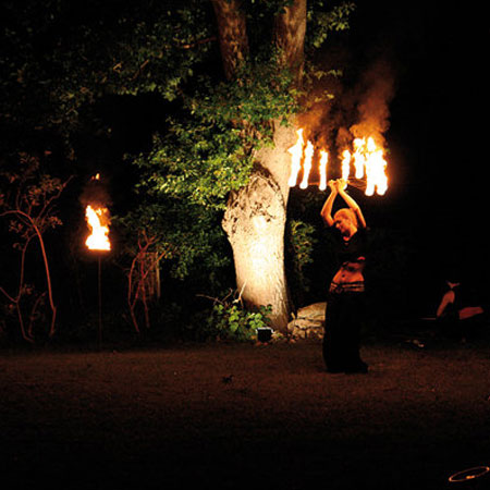 Spectacle de feu à Hambourg