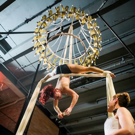 Champagne Chandelier Aerialist