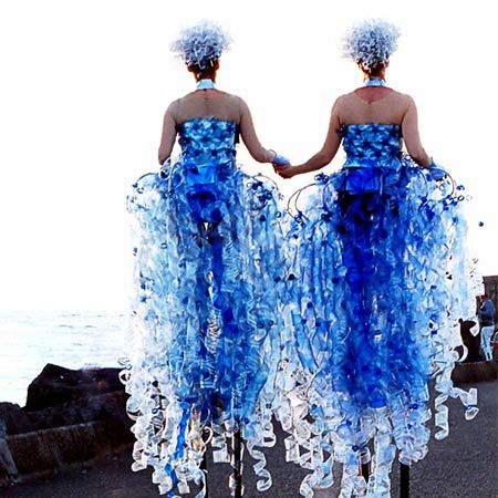 Recycled Plastic Stilt Walkers