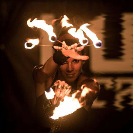 Spectacle de feu en Toscane