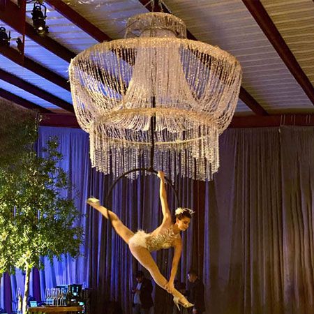 21st Century Burlesque Champagne Chandelier and Crystals by