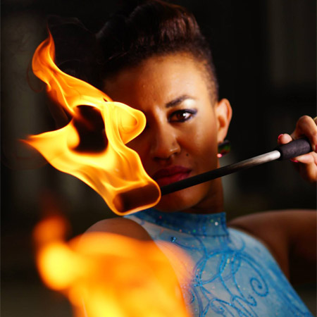 Bollywood and Fire Dancers