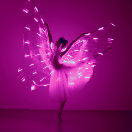 Ballerine a farfalla con LED