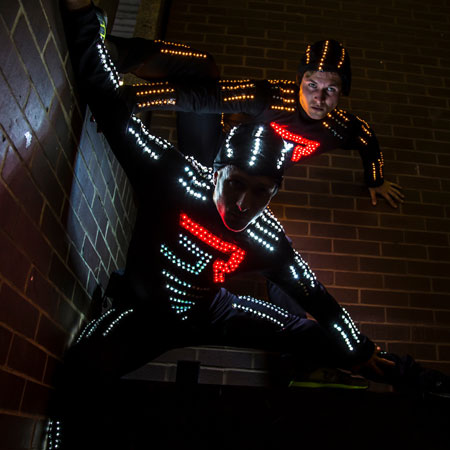 LED Parkour Performers