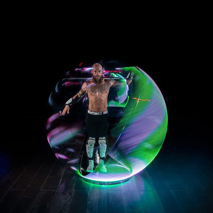 LED Cyr Wheel Show 