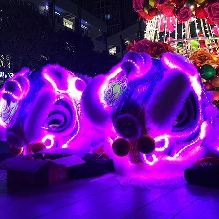 LED Löwe und Drache Malaysia