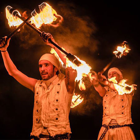 Synchronised Fire Duo